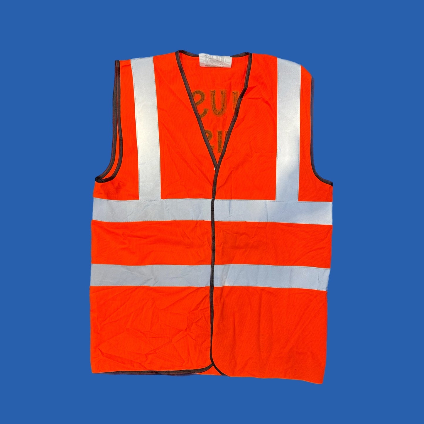 High vis vest with reflective tape 'Just Cruising'