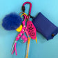 Bag charm fluffy spare bag blue