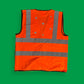 High vis vest with reflective stickers