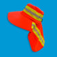 Neon orange reflective rain and sun hat