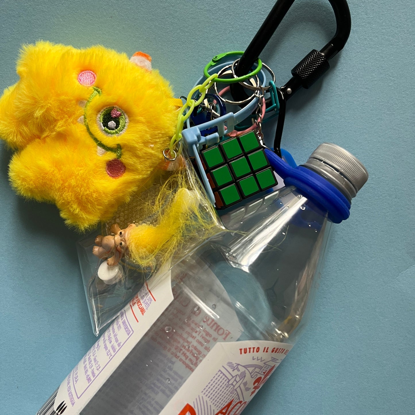 Bag charm yellow alien