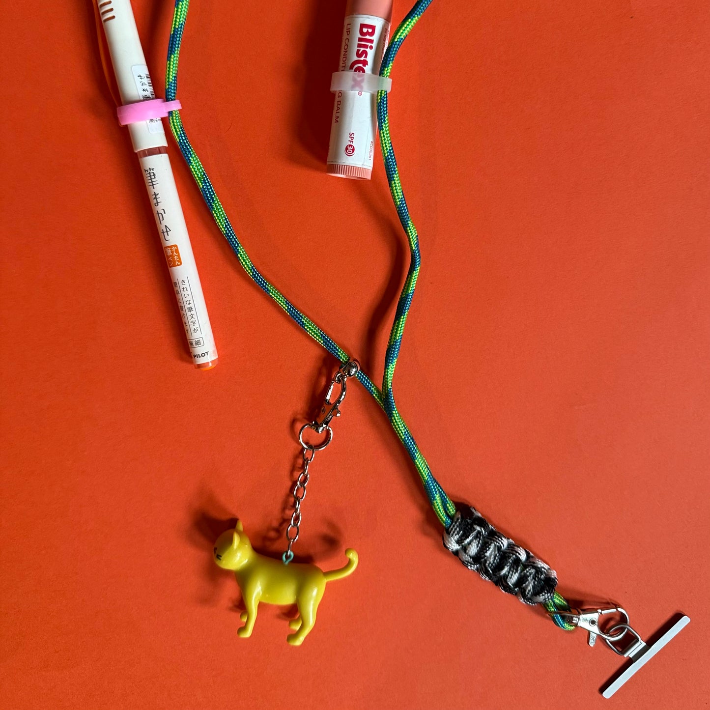 Cord Phone strap lanyard adjustable with rubber loop holders