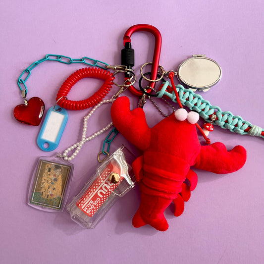 Bag charm and keyring lobster