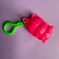 Neon 80s plastic cat charm