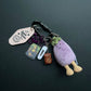Bag charm and keyring eggplant jelly cat