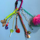 Bag charm and keyring fluffy neon
