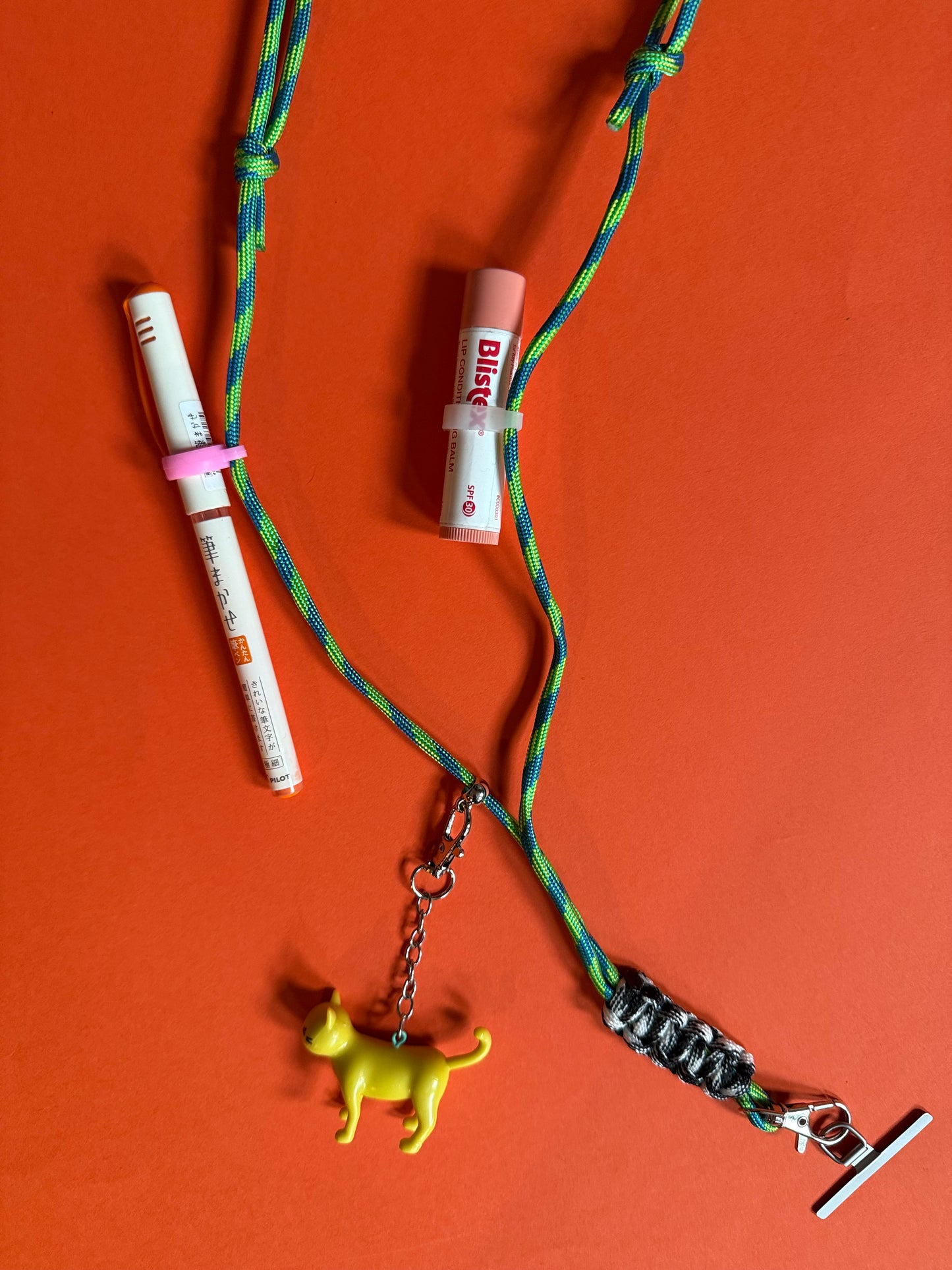 Cord Phone strap lanyard adjustable with rubber loop holders