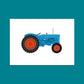 Fordson Major Tractor print blue