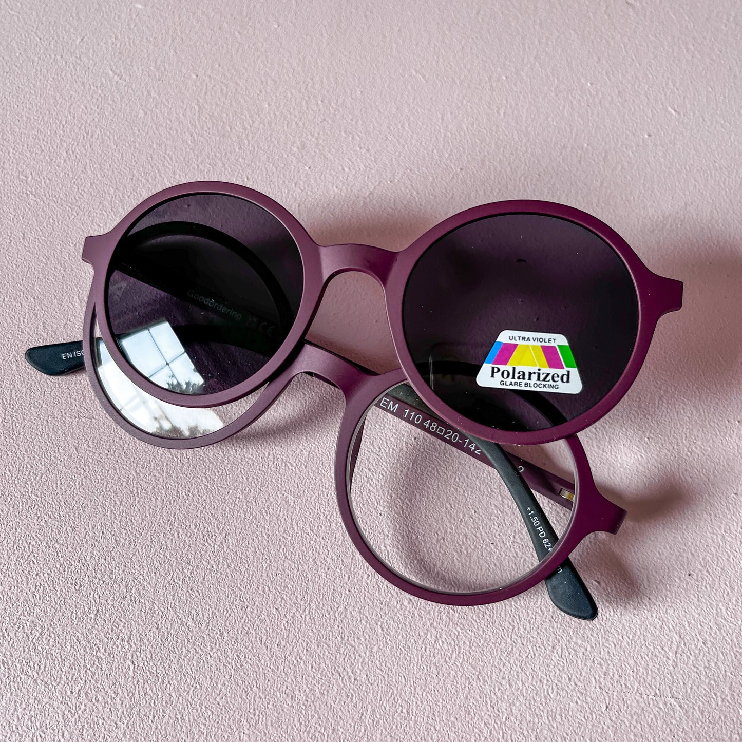 '+1.5 readers magnetic glasses maroon