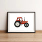 Fiat 110-90 Tractor Print red