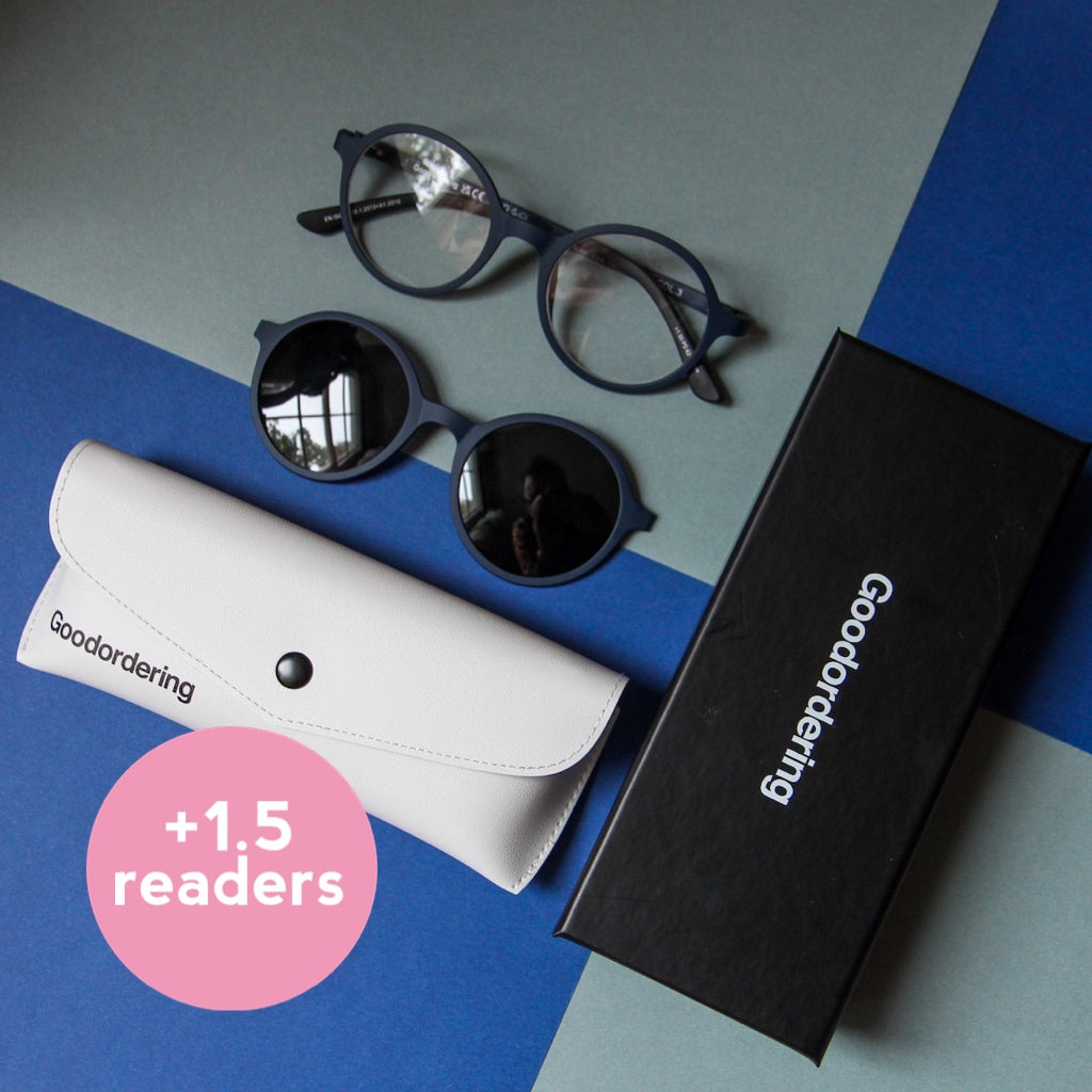 '+1.5 readers magnetic glasses navy