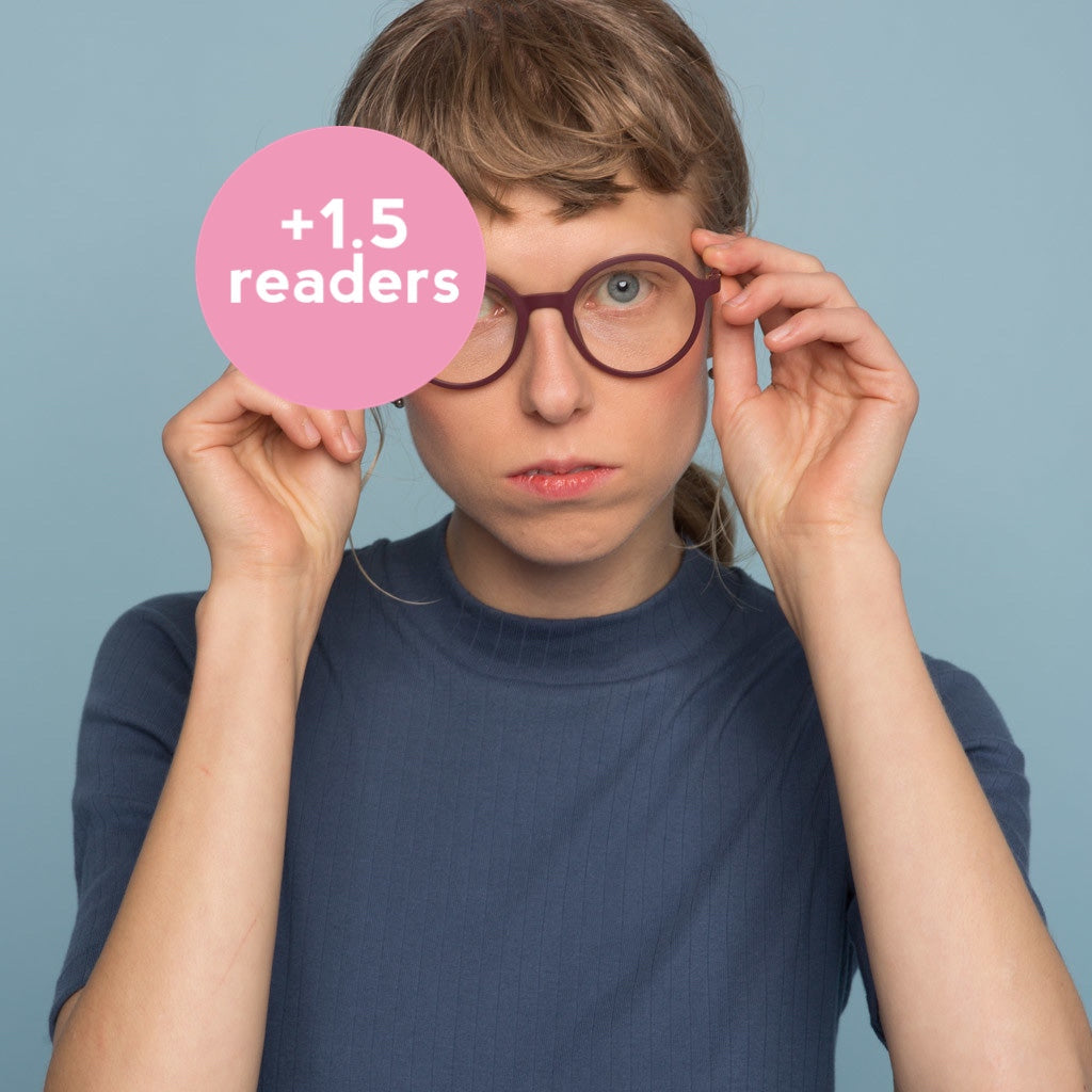 '+1.5 readers magnetic glasses maroon