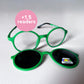 '+1.5 readers magnetic glasses green