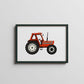 Fiat 110-90 Tractor Print red